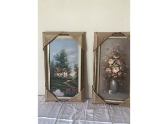 Pair Of Gold Framed Paintings