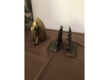 Constitution Brass Bookends, Iron Door Stopper