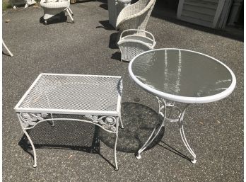 2 Wrought Iron Side Tables