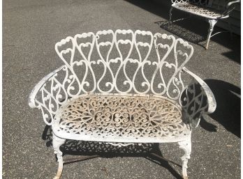 Smaller Wrought Iron Bench 37 1/4