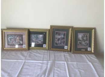 4 Gold Framed Picture Lot