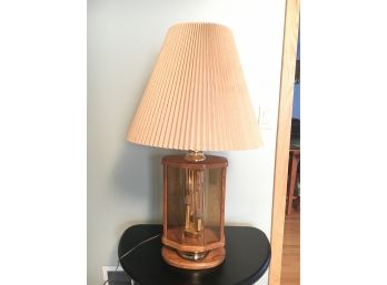 Wood And Glass Lamp