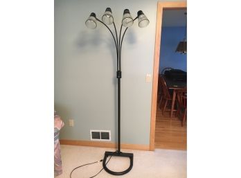 Tall Metal Floor Lamp With Glass Shades