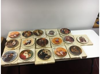 Lot Of 16 Norman Rockwell Plates