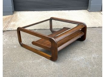 Gorgeous Mid Century Lou Hodges Style Coffee Table With Shelf