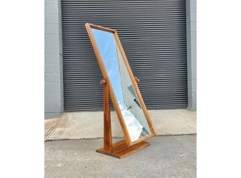 Vintage Pedersen And Hansen Style Oak Cheval Mirror