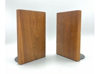 Pair Of Vintage Walnut Bookends