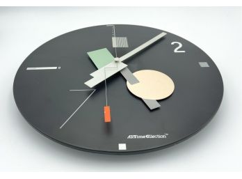 Vintage Postmodern Style Nicolai Canetti Art Time Wall Clock