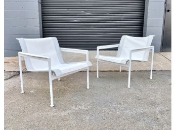 Pair Of Mid Century Richard Shultz Designed Knoll Lounge Chairs