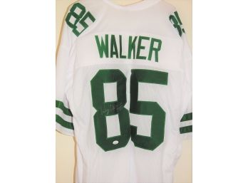 Rare Signer Signed NY Jets Superstar Wesley Walker Football Jersey With COA