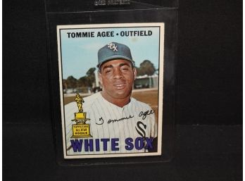 1967 Topps Chicago White Sox Superstar Tommy Agee ROOKIE Baseball Card