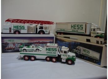 3 Hess Trucks With Original Boxes