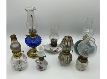 Collection Of 7 Miniature Oil Lamps