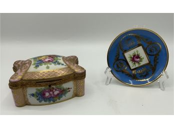 Gorgeous Vintage Limoges Box & Plate