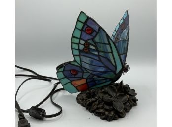 Stained Glass Butterfly Lamp