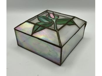 Beautiful Stained Glass By Elman Covered Box