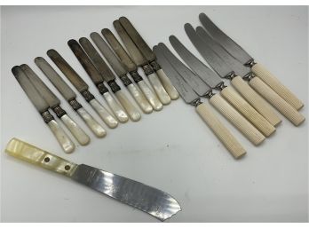 Mother Of Pearl Knives By Bigelow Kennard,  Sheffield Knives From England And More