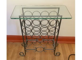 Wine Rack W/Glass Top