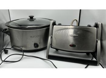 Euro-pro Crock Pot & Cuisinart N Griddler Panini Maker