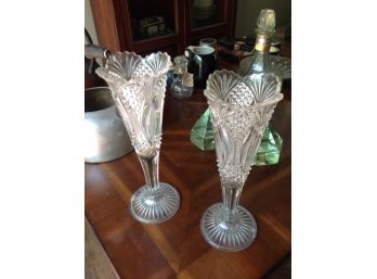 Waterford Style Crystal Vases