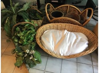 Baskets And Faux Floral