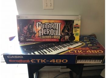 Collectible Keyboard And Guitar Hero II Game