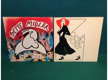 Bette Midler. Two LP Records. 1983 No Frills And 1973 Bette Midler With Fold Out Poster.