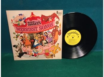 Walt Disney's Merriest Songs On 1968 Disneyland Records. Vinyl Is Good Plus. Jacket Is Very Good Plus.