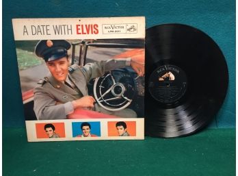 Elvis Presley. A Date With Elvis On 1959 RCA Victor Records Mono. Deep Groove Vinyl Is Fair.