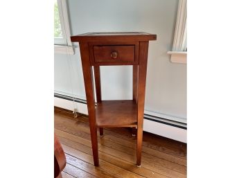 Small Square Single Drawer Side Table With Inlaid Stone Detailing