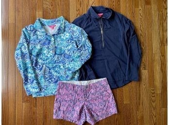 Lily Pulitzer Selection Including Two Front Pocket Pull Overs & Shorts