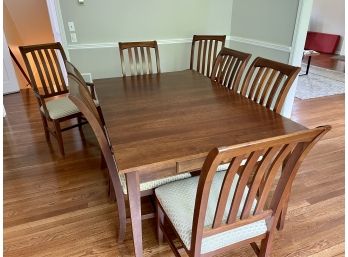 Ethan Allen American Impressions Dining Table & Eight Chairs