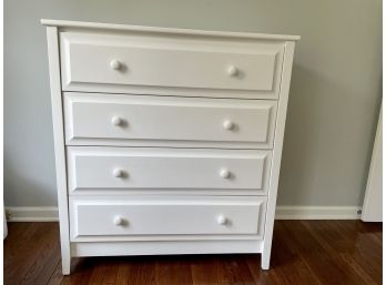 White Four Drawer Dresser