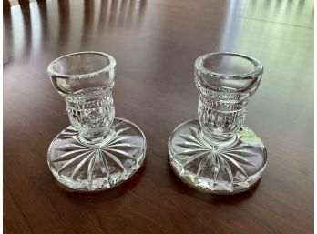Pair Of Waterford Crystal Taper Candle Holders