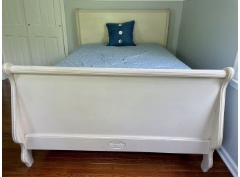 Full Size White Sleigh Bed