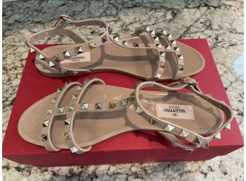 Pair Of Valentino 'Rockstud' Jelly Sandals, Size 39