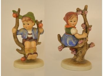 Hummel 142 3/0 'Apple Tree Boy' And 141 3/0 'Apple Tree Girl'