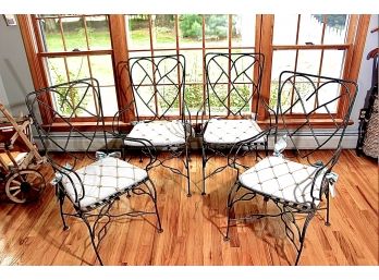 Set Of Four Cast Iron Chairs