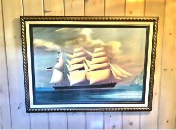 Beautiful Framed Sail Ship Print