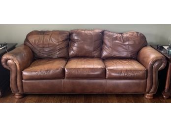 Thomasville Three Seat Leather Sofa