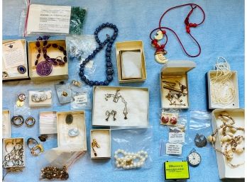 Large Bundle Of Costume Jewelry And Accessories Styles And Sizes Vary