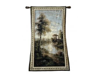 Large European Scene Inspired Tapestry Wall Hanging