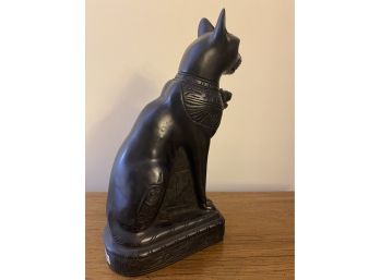 Carved Egyptian Cat Statue