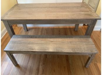 Pottery Barn Natural Wood Table And Bench