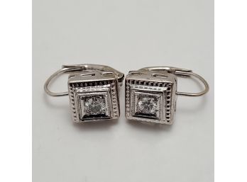 High Quality 14k White Gold 1/3 Cttw Diamond Earrings