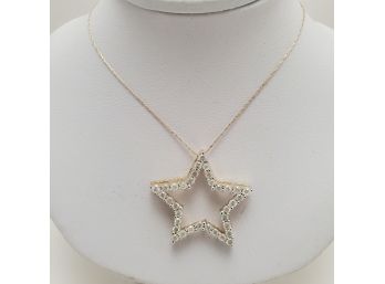 14k Diamond Star Necklace