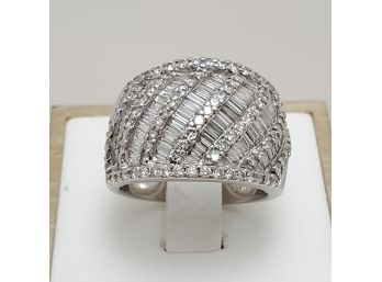 Show Stopping 18k White Gold 3 Plus Carat Diamond Cocktail Ring