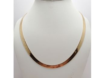 14k Solid Gold 7mm Herringbone Chain 20 Inch