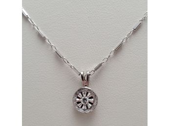 14k White Gold Diamond Necklace