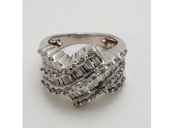 Beautiful 14k White Gold 3 Carat Diamond Cocktail Ring